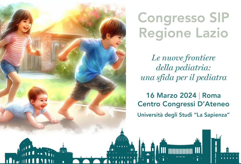 Volantino del Congresso SIP della Regione Lazio rivolto ai pediatri - del 16 marzo 2024